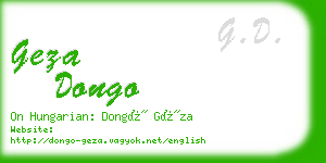 geza dongo business card